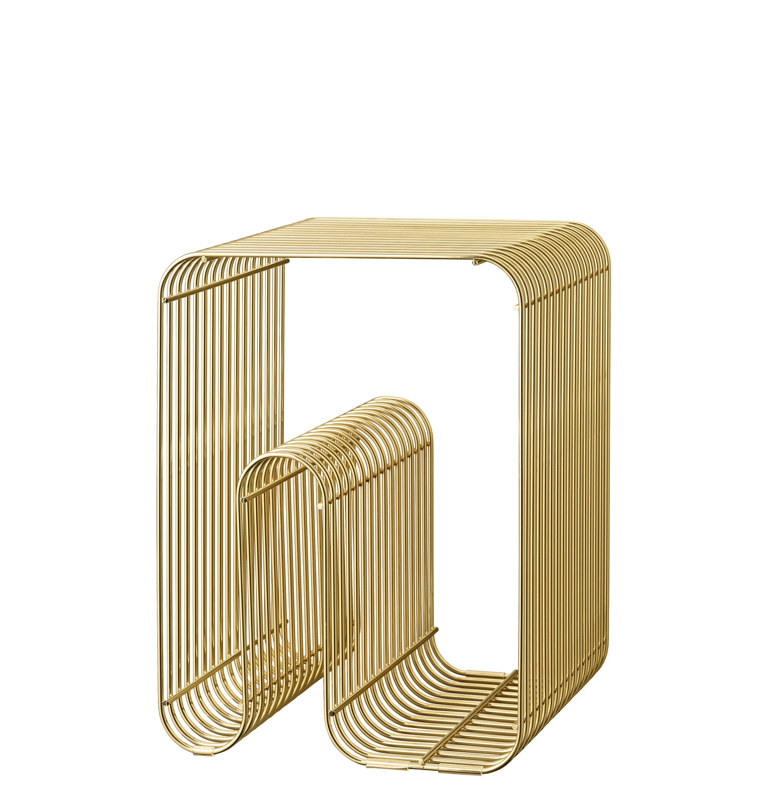 CURVA - Table d'appoint métal | Doré