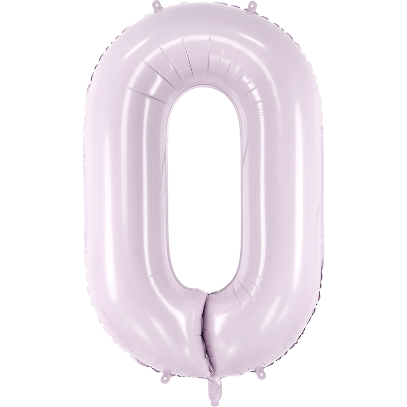 Partydeco Folienballon Zahl 0, lila