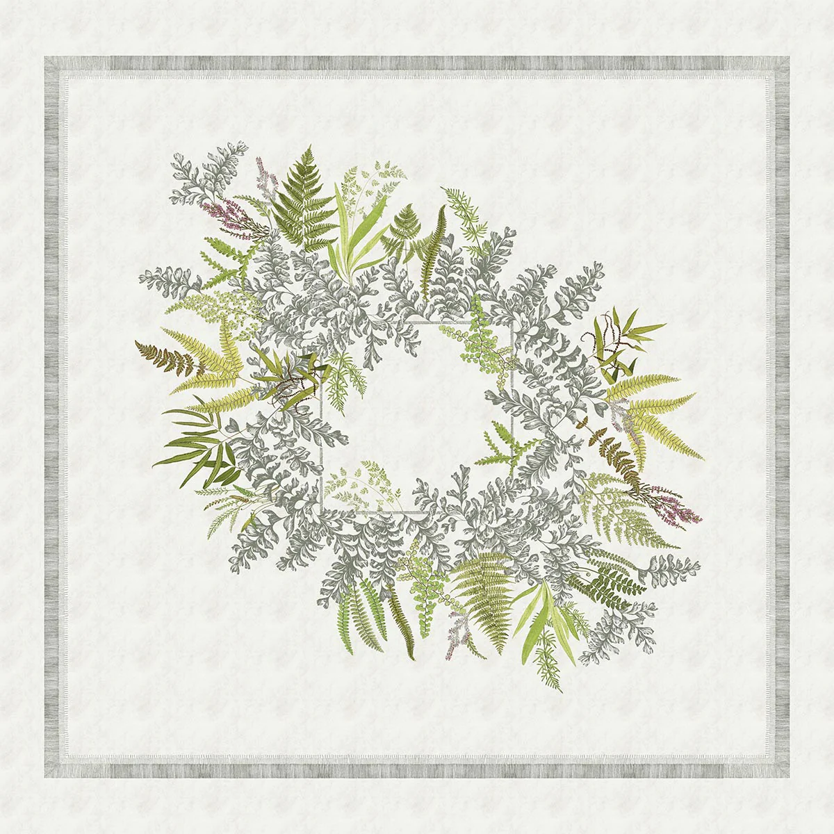Nappe antitache déperlant coton & lin vert 174X304 Garnier Thiebaut