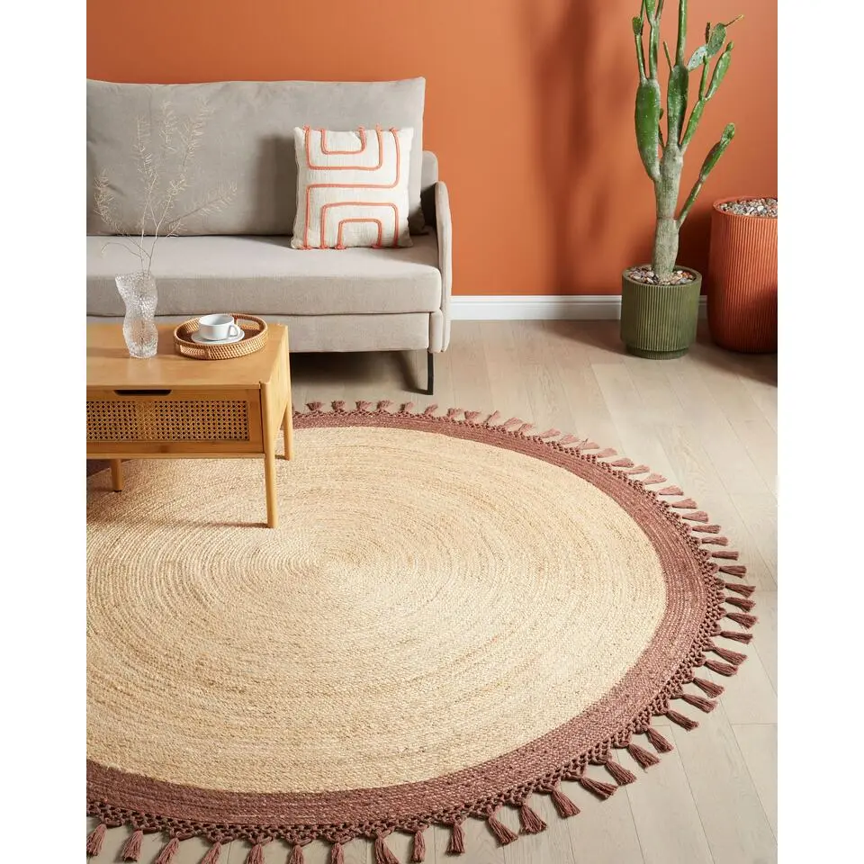 MARTS - Vloerkleed - Beige/Bruin - 200 cm - Jute