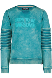 Milan biker sweater - blue coral