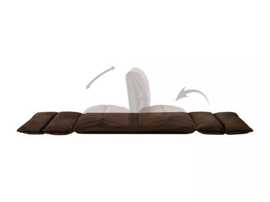 Prolenta Premium - Chaise pliable de sol Marron Microfibre