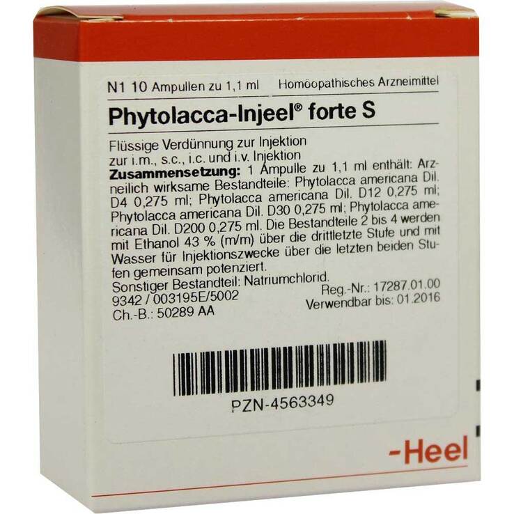 Phytolacca Injeel forte S Ampullen, 10 St