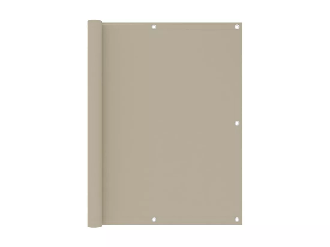 Écran de balcon Beige 120x500 cm Tissu Oxford