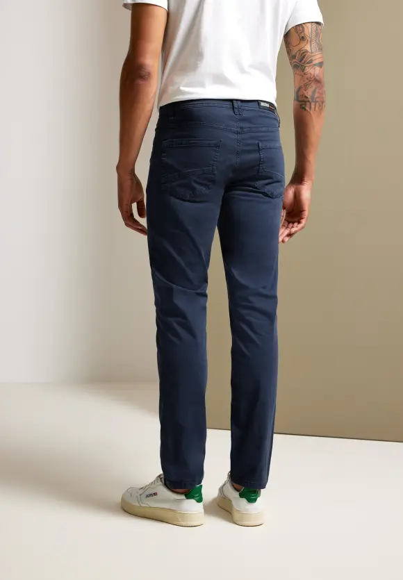 Slim Fit Hose - deep navy blue