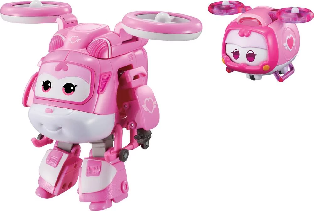 SUPER WINGS - FIGURINE TRANSFORMING SUPERCHARGE 12 CM + SUPER PETS