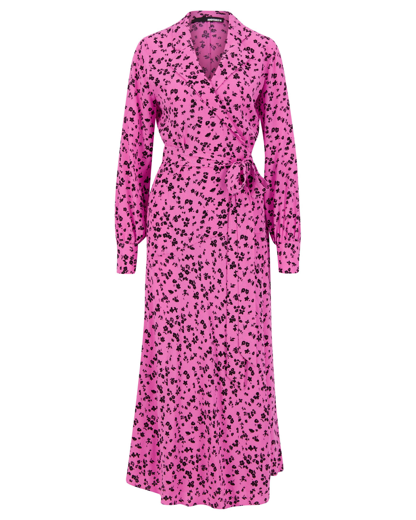ROTATE| Damen Wickelkleid in Maxilänge