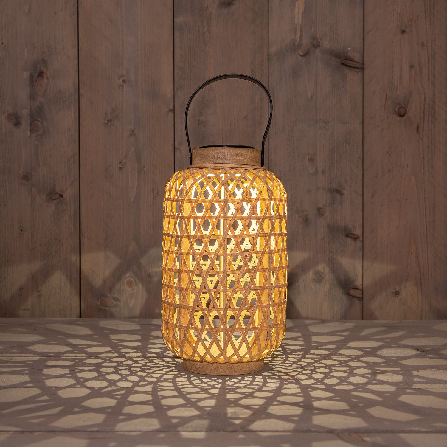 Anna's Collection solar lantaarn naturel D 18 H 32 cm