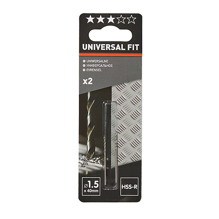 Foret métal 1,5 mm UNIVERSAL (lot de 2)