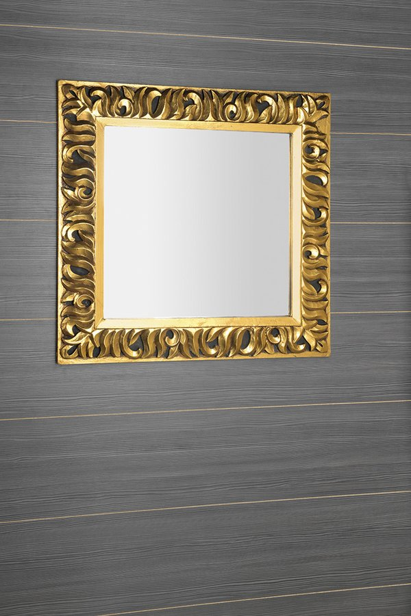 Sapho Zeegras barok spiegel 90x90cm goudkleurig houten frame