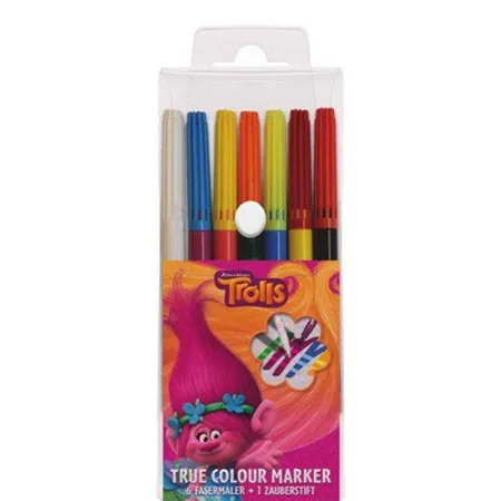 Stylex Fasermaler DreamWorks Trolls, 6 Stück und Zauberstift