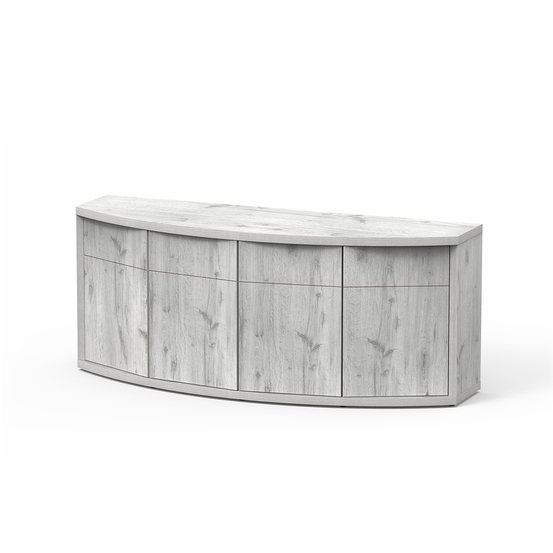 Meuble d'aquarium 4 portes Sublime Horizon Chêne Blanc L200,5xP65,10cm