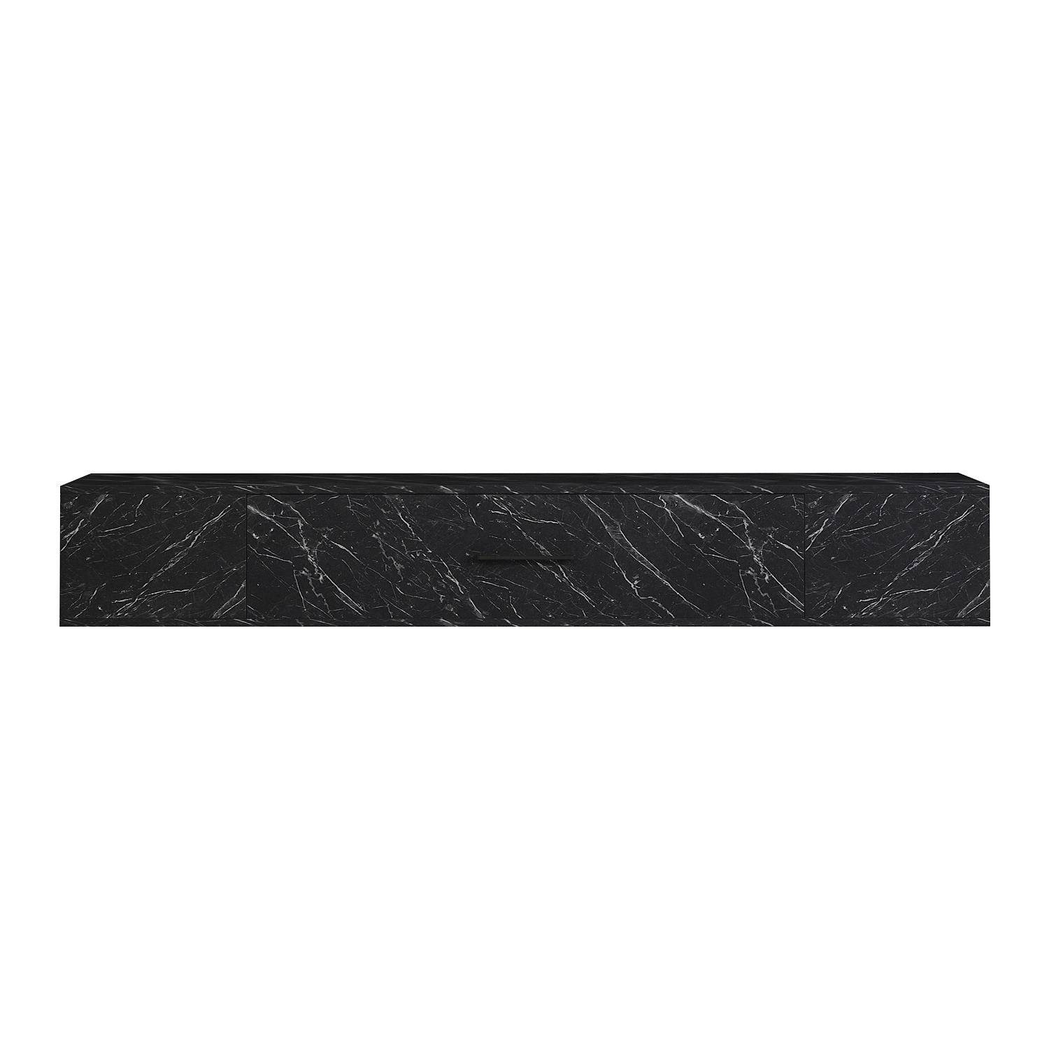 TV Lowboard - schwarz Marmoroptik - hängend - 160 cm