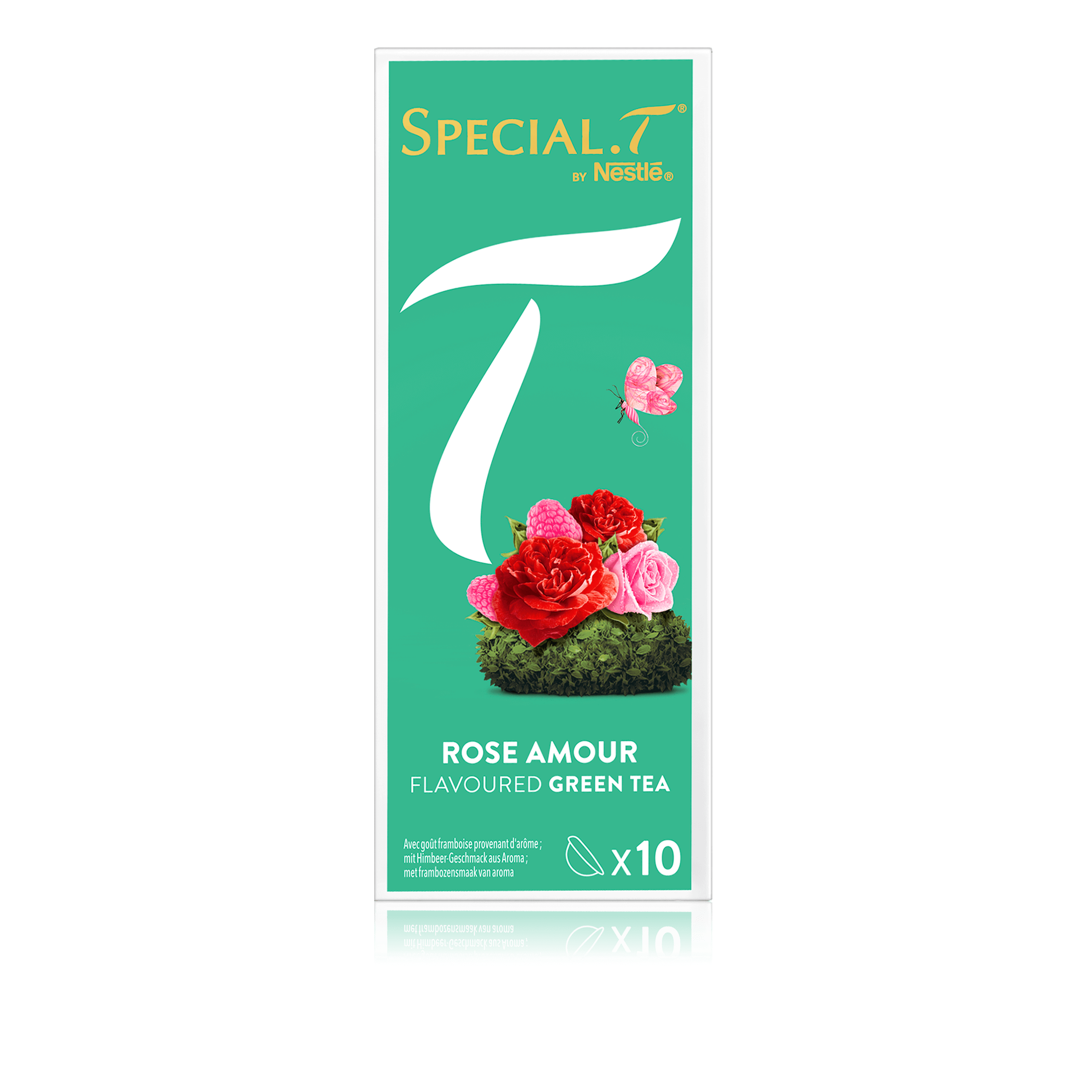 Capsules Rose Amour - Special.T-Thé vert bio, rose, framboise, citronnelle 10 capsules pour machine SPECIAL.T