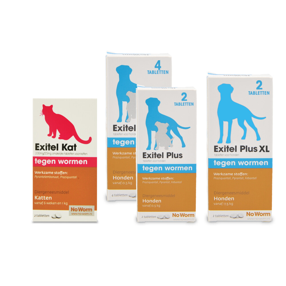 No Worm Exitel Ontworming Tabletten Kat vanaf 1 kg2 tabletten