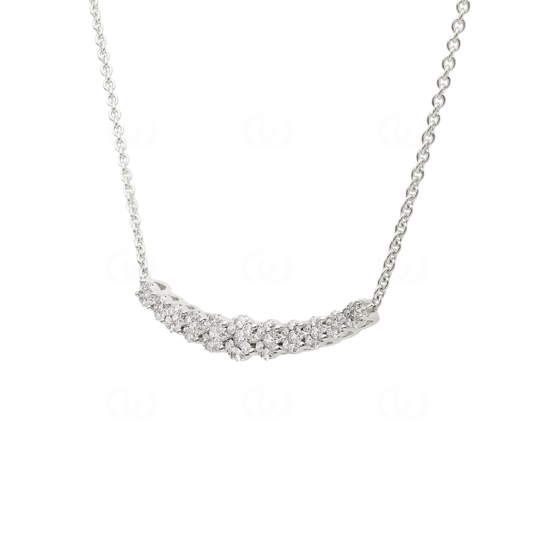 0.50 Karat Diamantencollier 750/18 K Weissgold