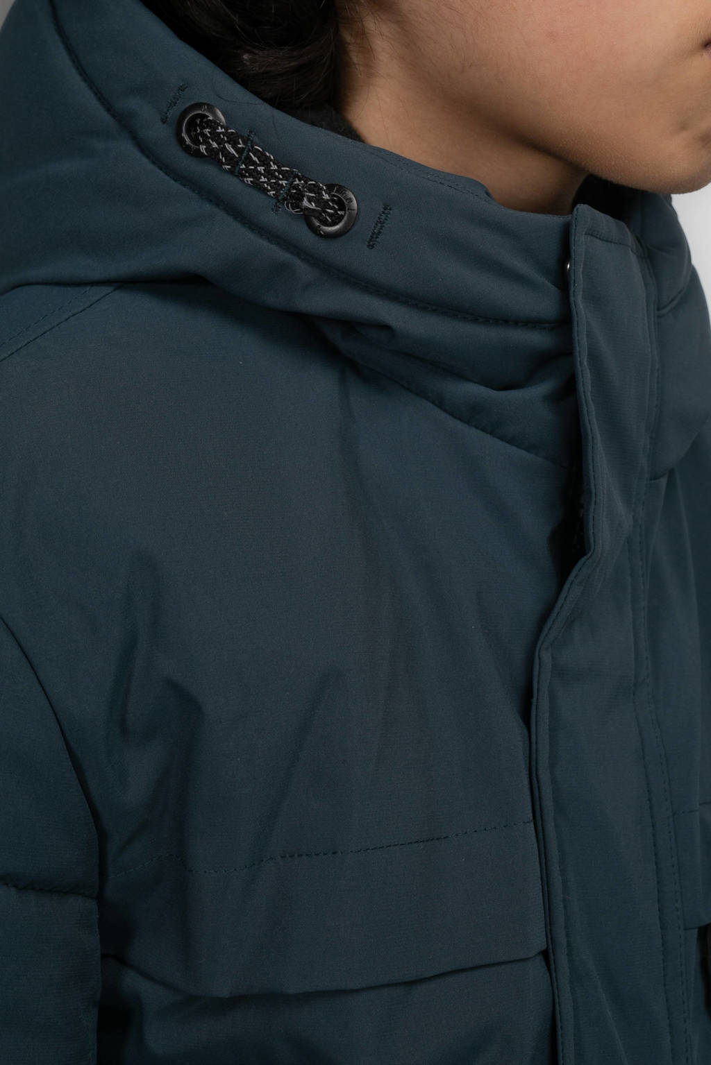 winterjas donkerblauw