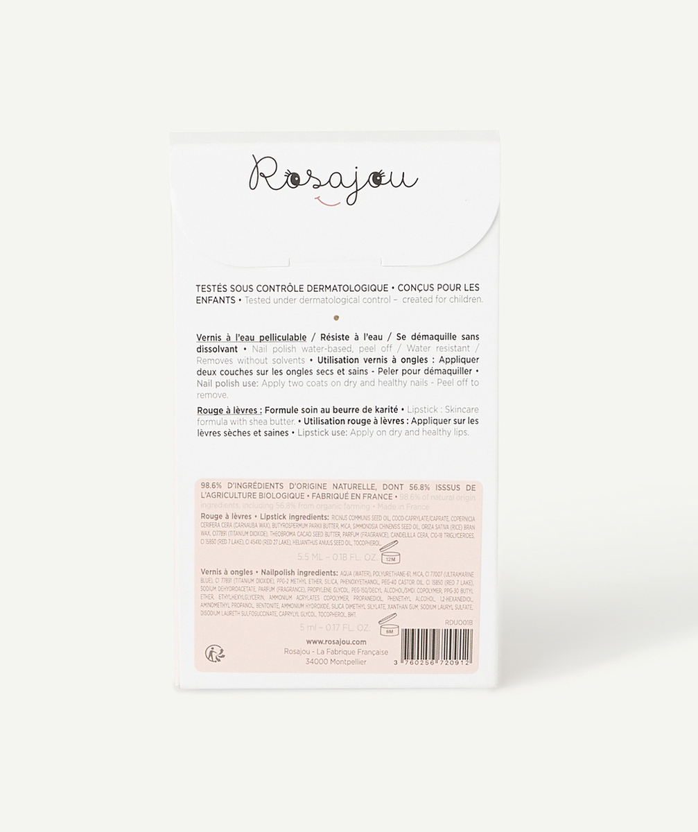 ROSAJOUROUGE À LÈVRES ET VERNIS ROSE RUBIS