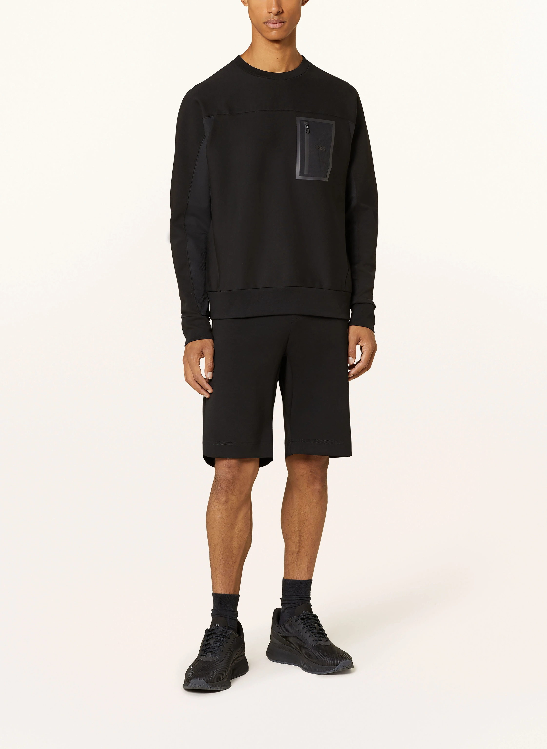 BOSS Sweatshirt SALBIQ im Materialmix