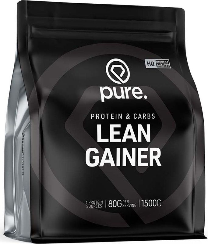 Pure. Lean Gainer - Vanille - 1500gr - mass gainer - eiwitten en koolhydraten - BCAA & protein