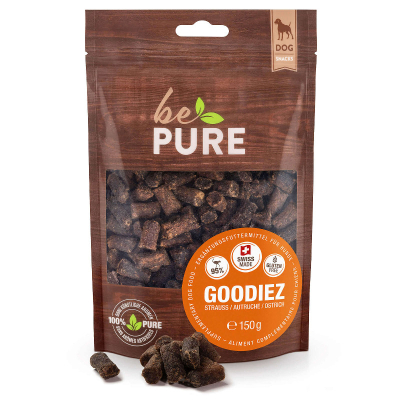 bePure Hundesnack Goodiez Strauss 150g