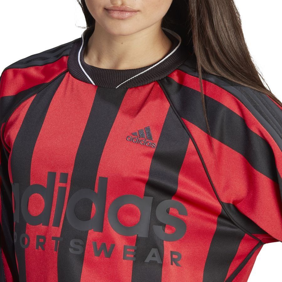 adidas Maillot Express Manches Longues - Noir/Rouge Femme