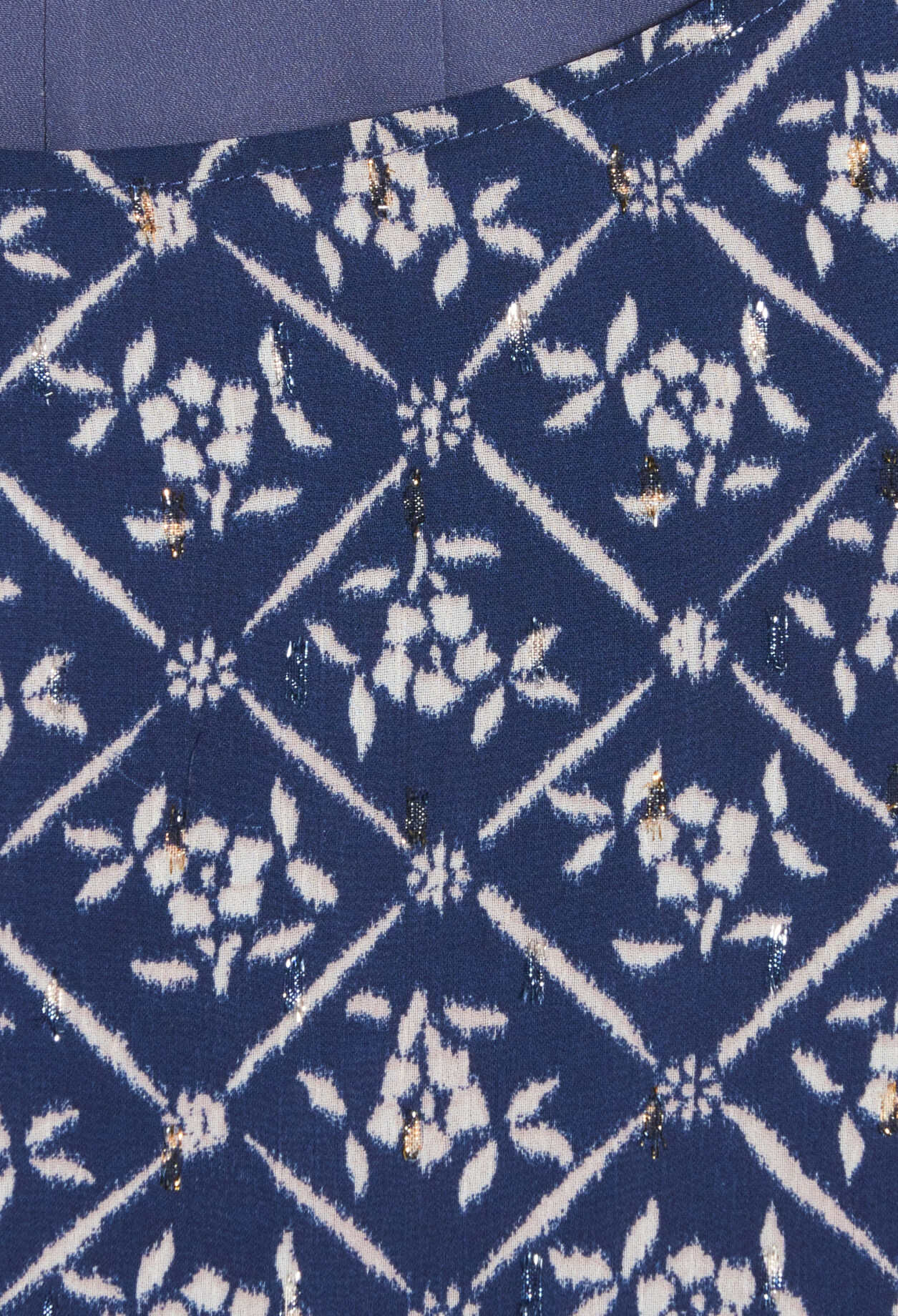 Robe Rififi &agrave; motifs floral metallise