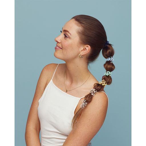 Hairlust Hold On Tight Hair Rings 6-Pack, Blue/Green