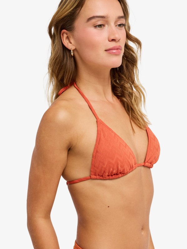 Current Coolness Tiki Tri Haut de bikini triangle Orange Femme