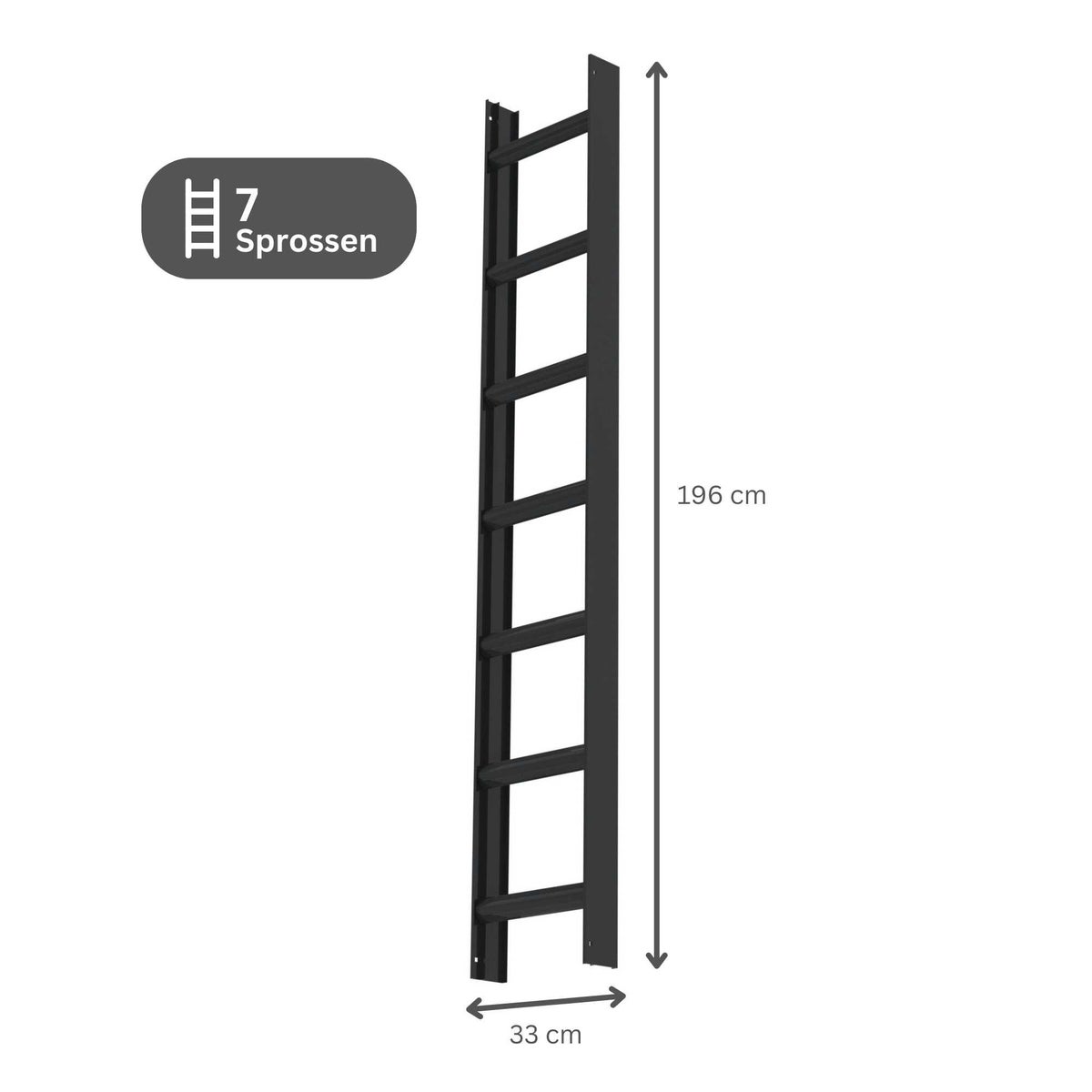 PROREGAL Dakladder Antracietgrijs 7 Sporten