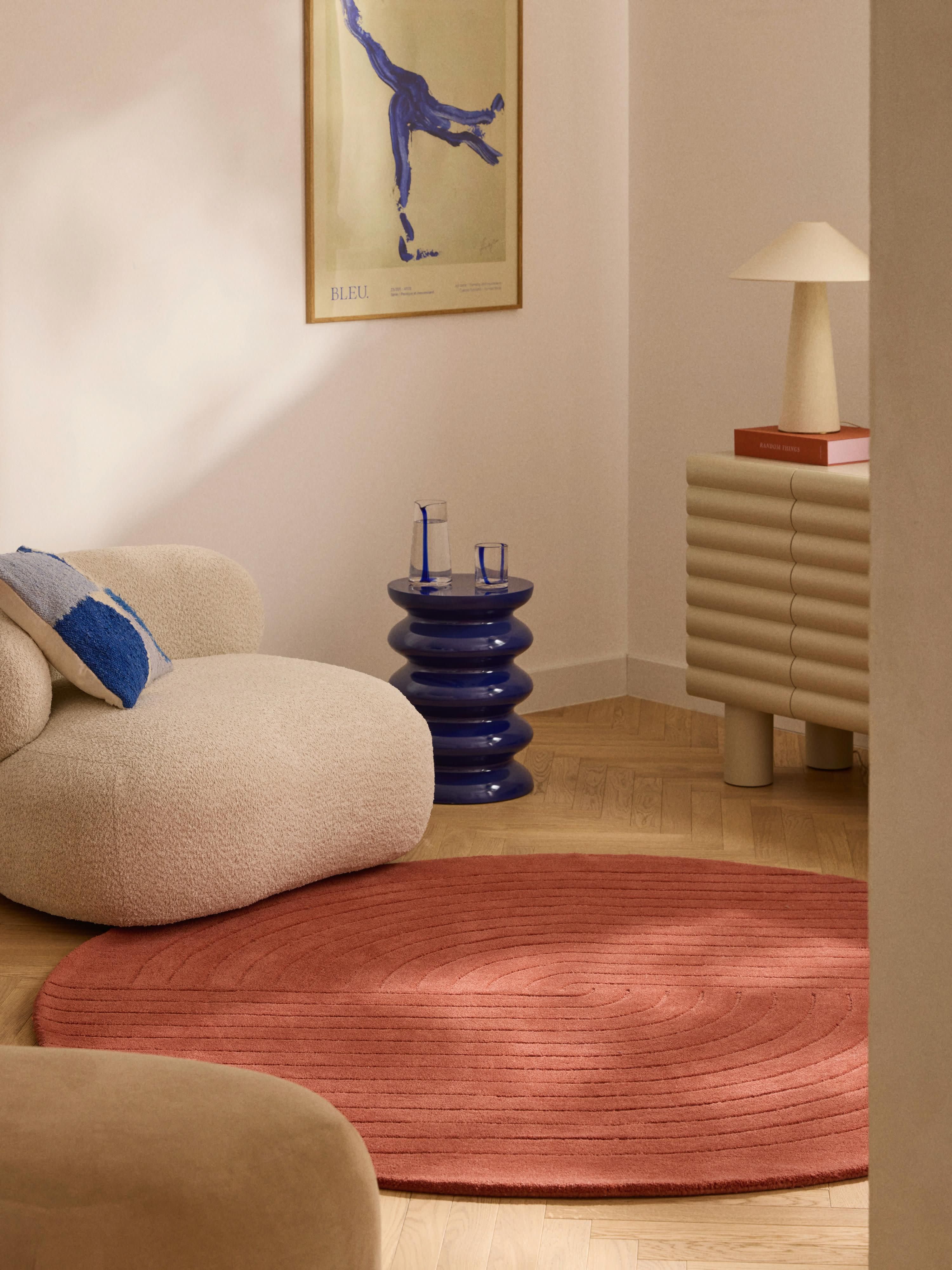 Rond wollen vloerkleed Mason, handgetuft