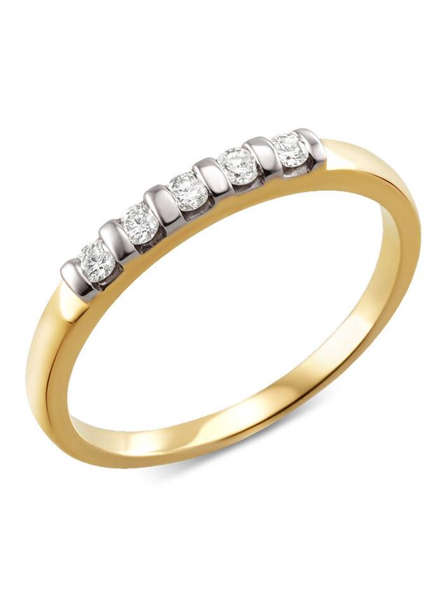 Rivière-Ring, Brillant, Gold 375 poliert