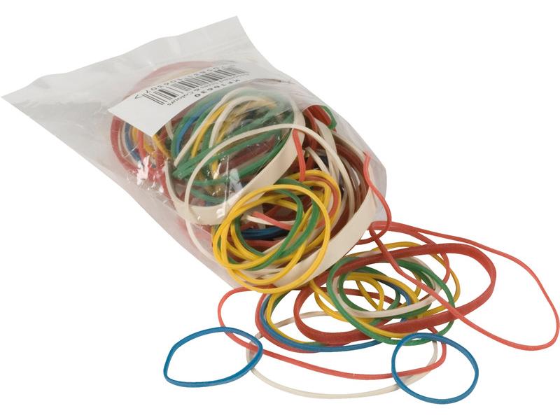 CONNECT Gummiband farbig, 75 Stück Gummiringe, 25 g
