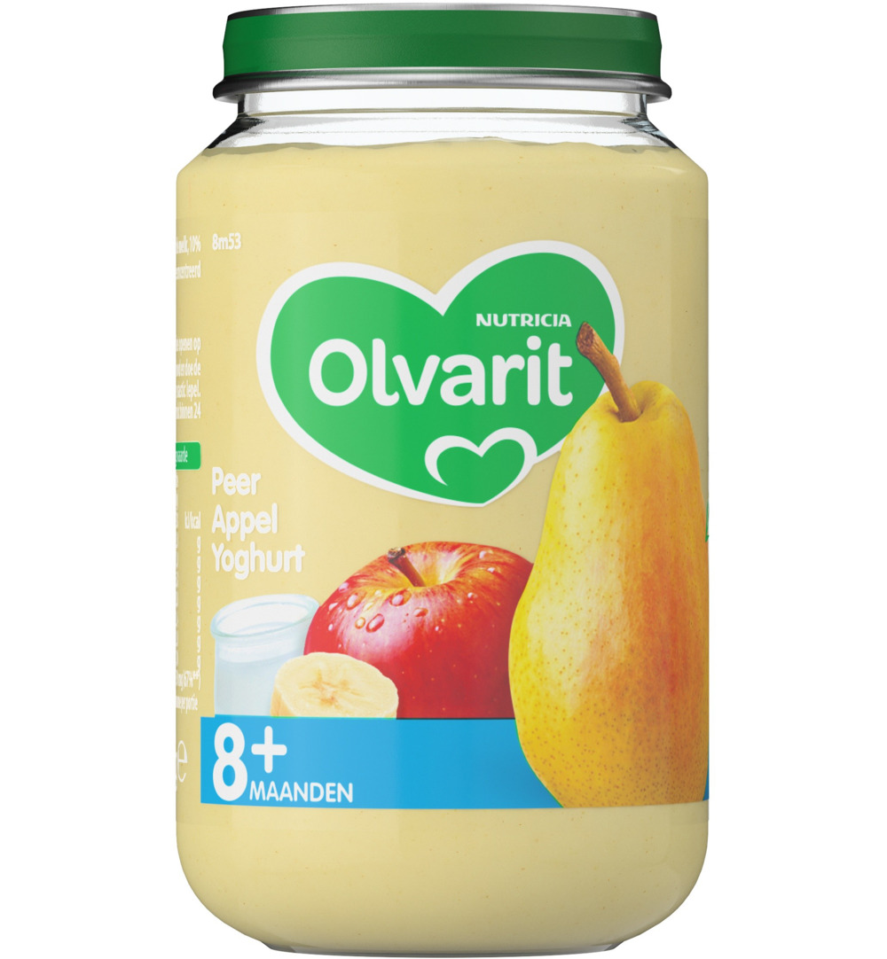 Olvarit Peer appel yoghurt 8M53 (200 gr)
