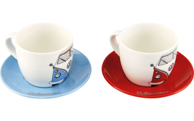 VW Collection T1 Bulli Espresso Tassen Set 2 Stück 100 ml