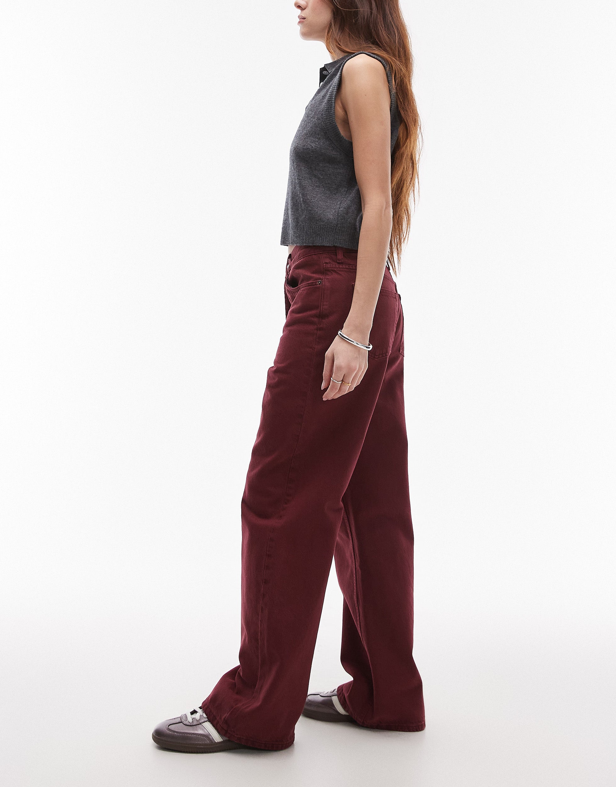 TOPSHOP Mid waist Wide leg fit Jeans