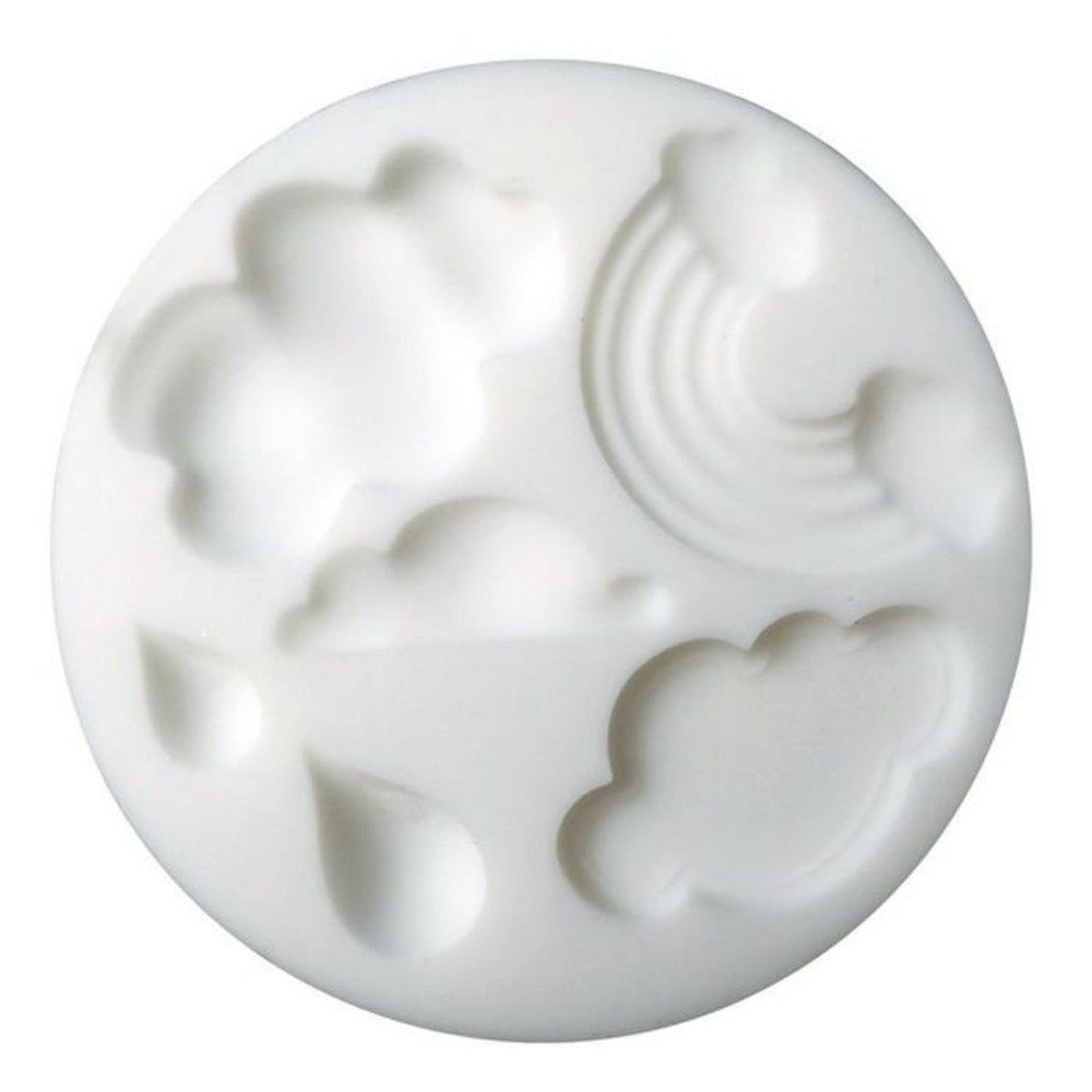 Mini moule en silicone pour pâte polymère - nuages