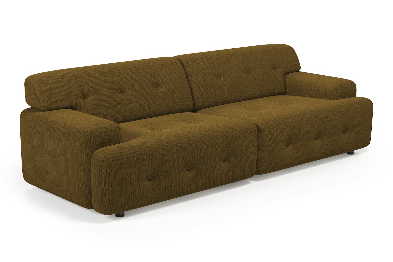 Bob 3-seter Tekstil Mito 14 Khaki med sorte ben.