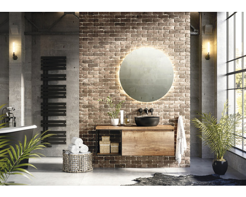 Sanox Frozen wastafelmeubel, afmetingen (B x H x D): 100,2 x 43,6 x 45 cm, frontkleur: natuurlijk eiken