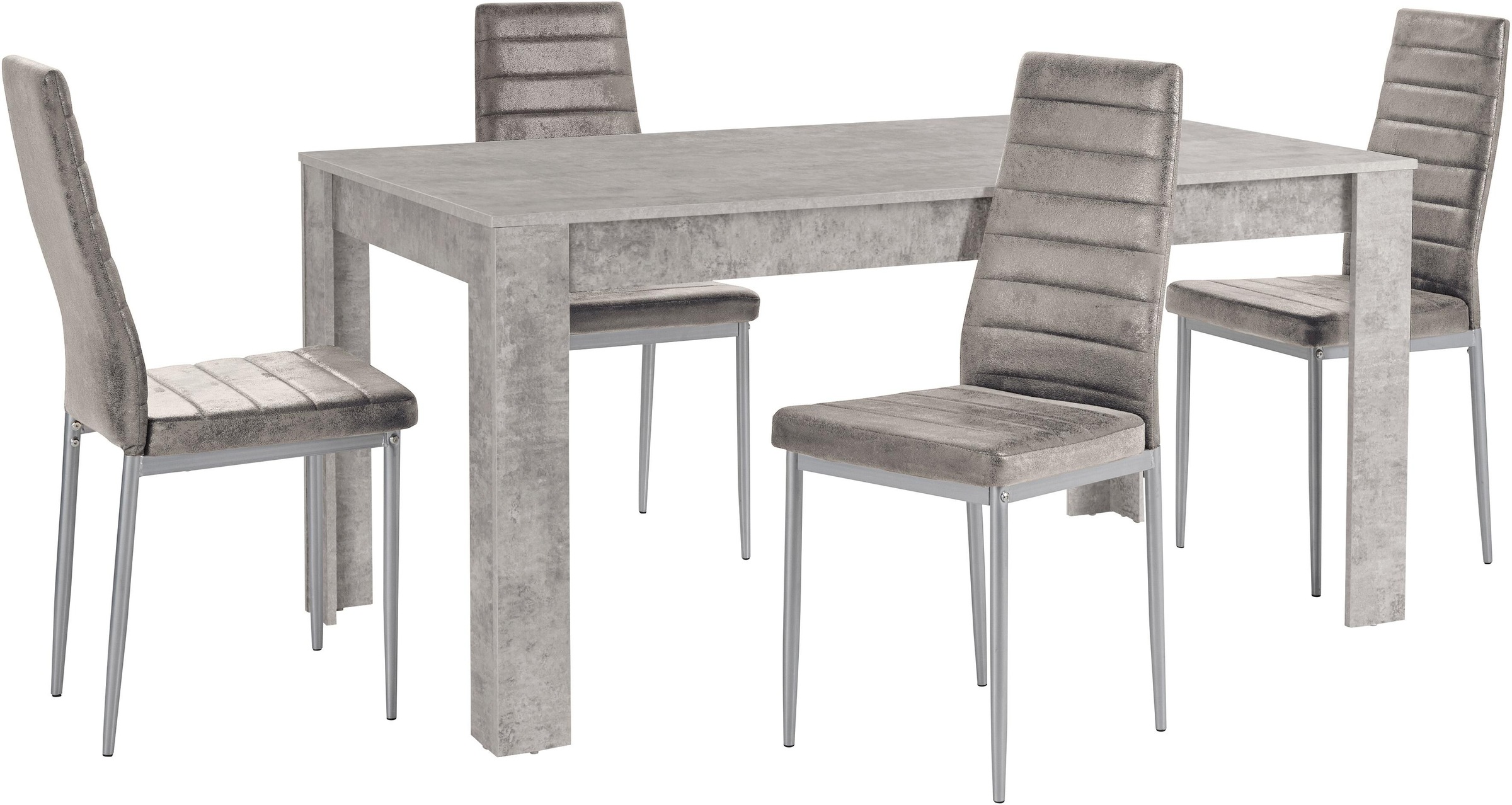 INOSIGN Essgruppe »Lynn160/Kate« Set, 5 Stk. tlg. Tisch mit 4 Stühlen, Belastbarkeit 120 KG
