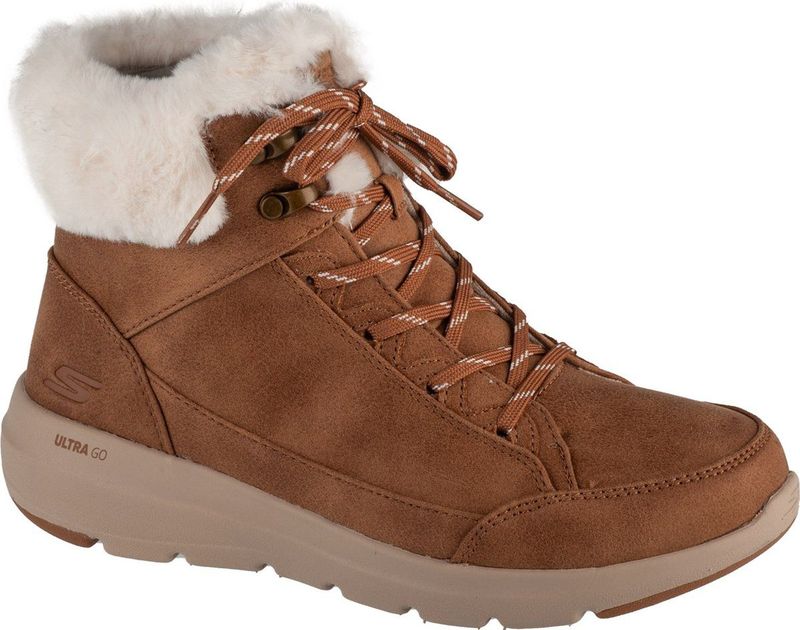 Skechers Glacial Ultra dames veterboot - Cognac