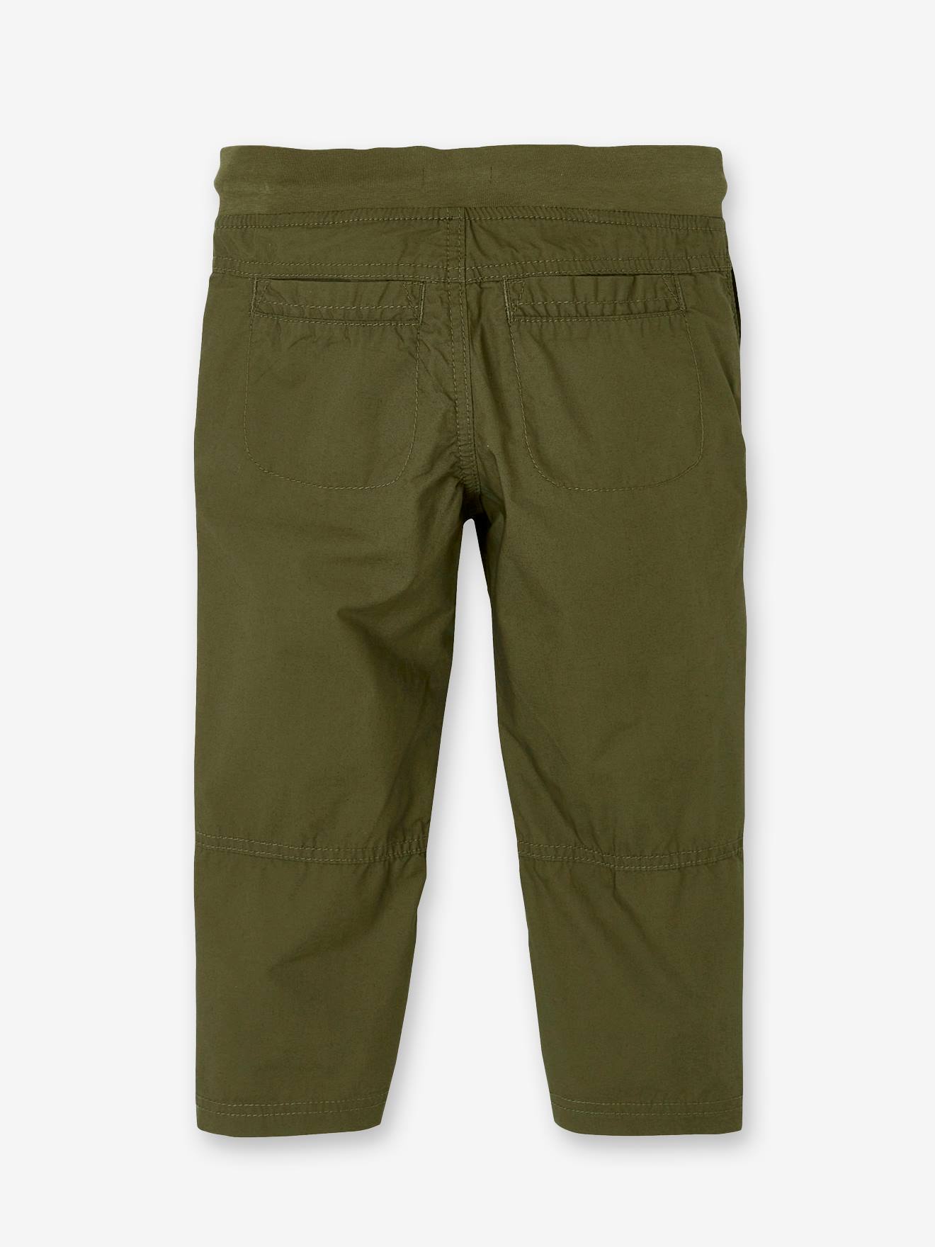 Calça cargo bege que se transforma em bermuda para meninos