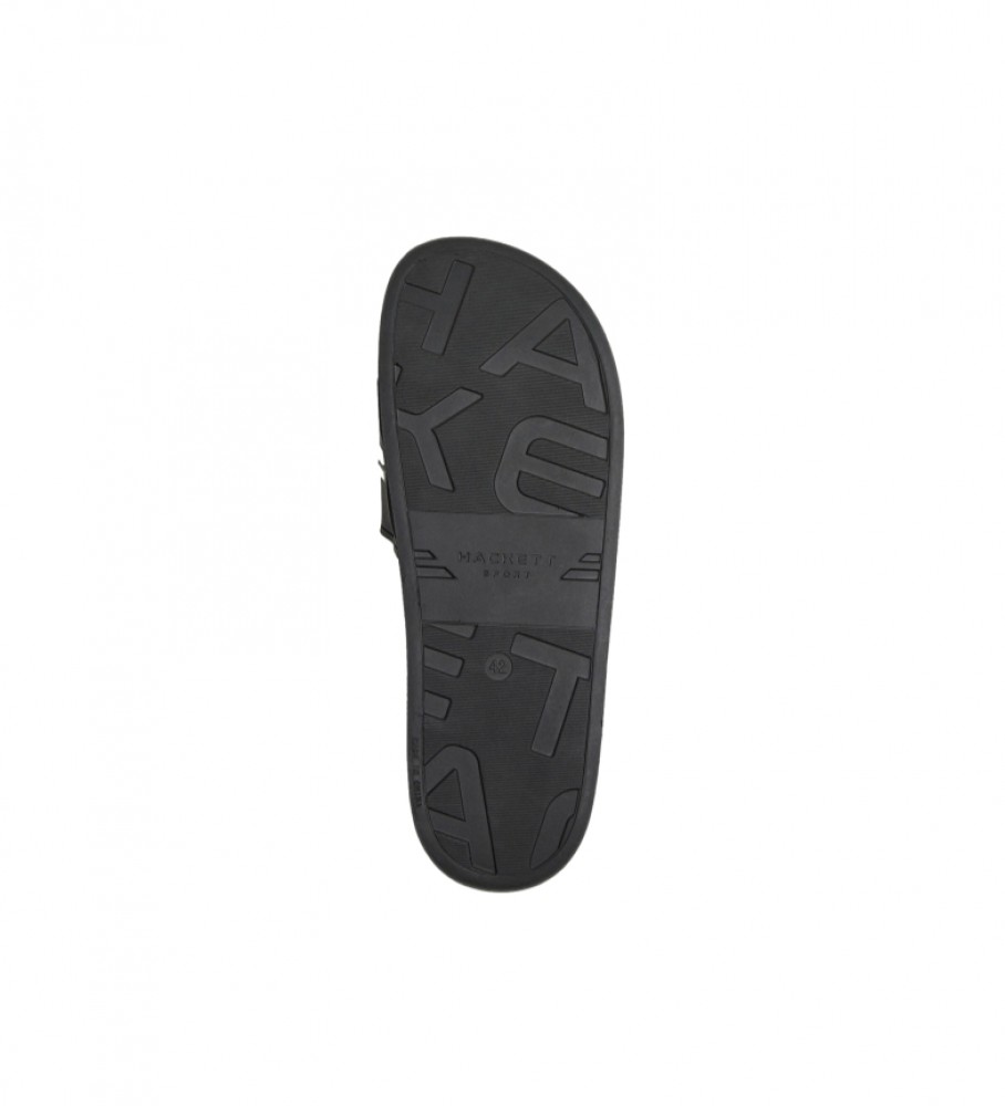 Chinelo Hackett com Logo Esportivo, Preto