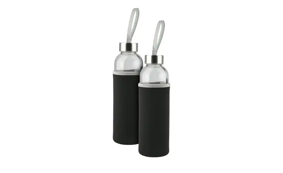 Glastrinkflasche, 2er-SetSleeve