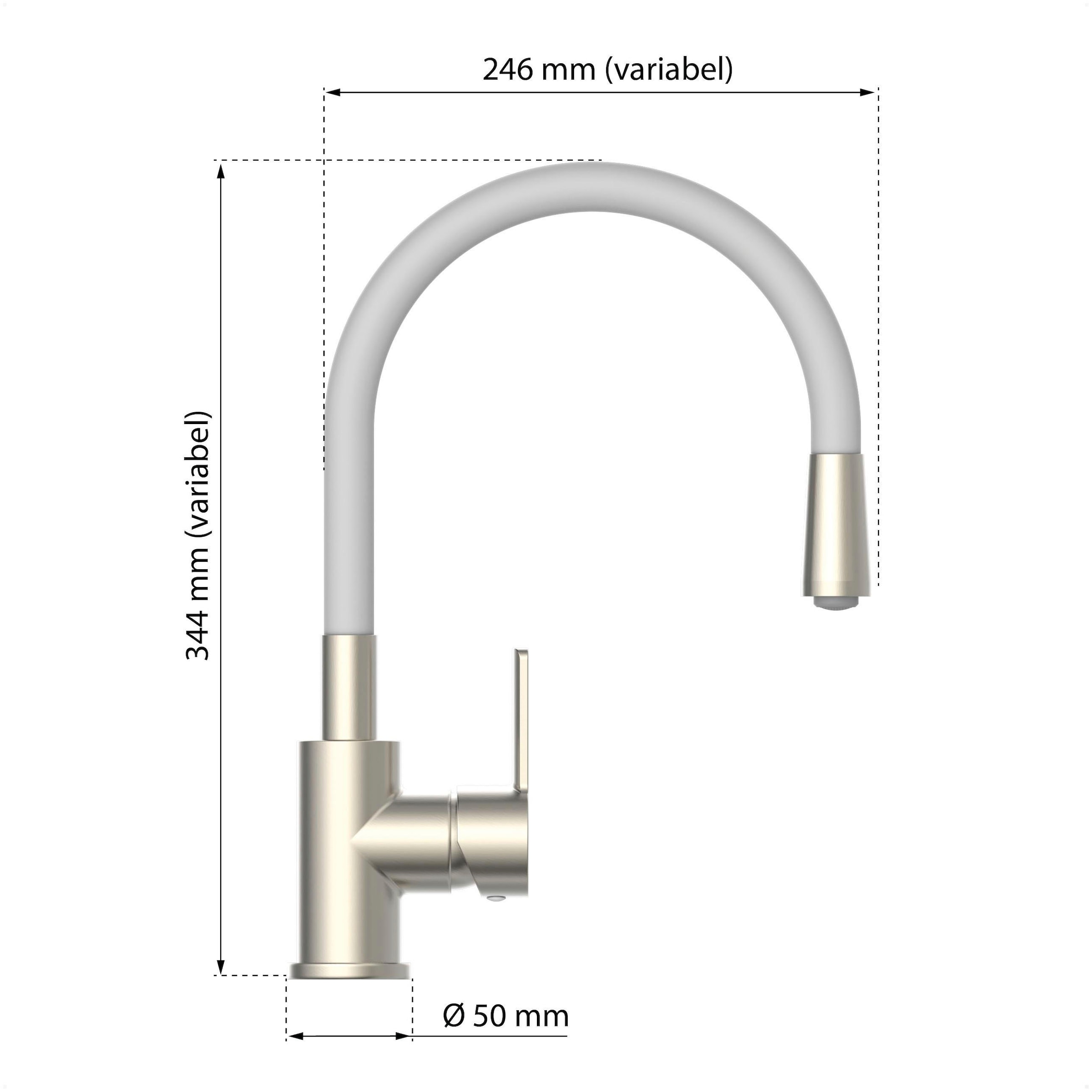 Eisl Spültischarmatur »Flexo« energiesparender Cold-Start, wassersparender Eco-Click,360° schwenkbar