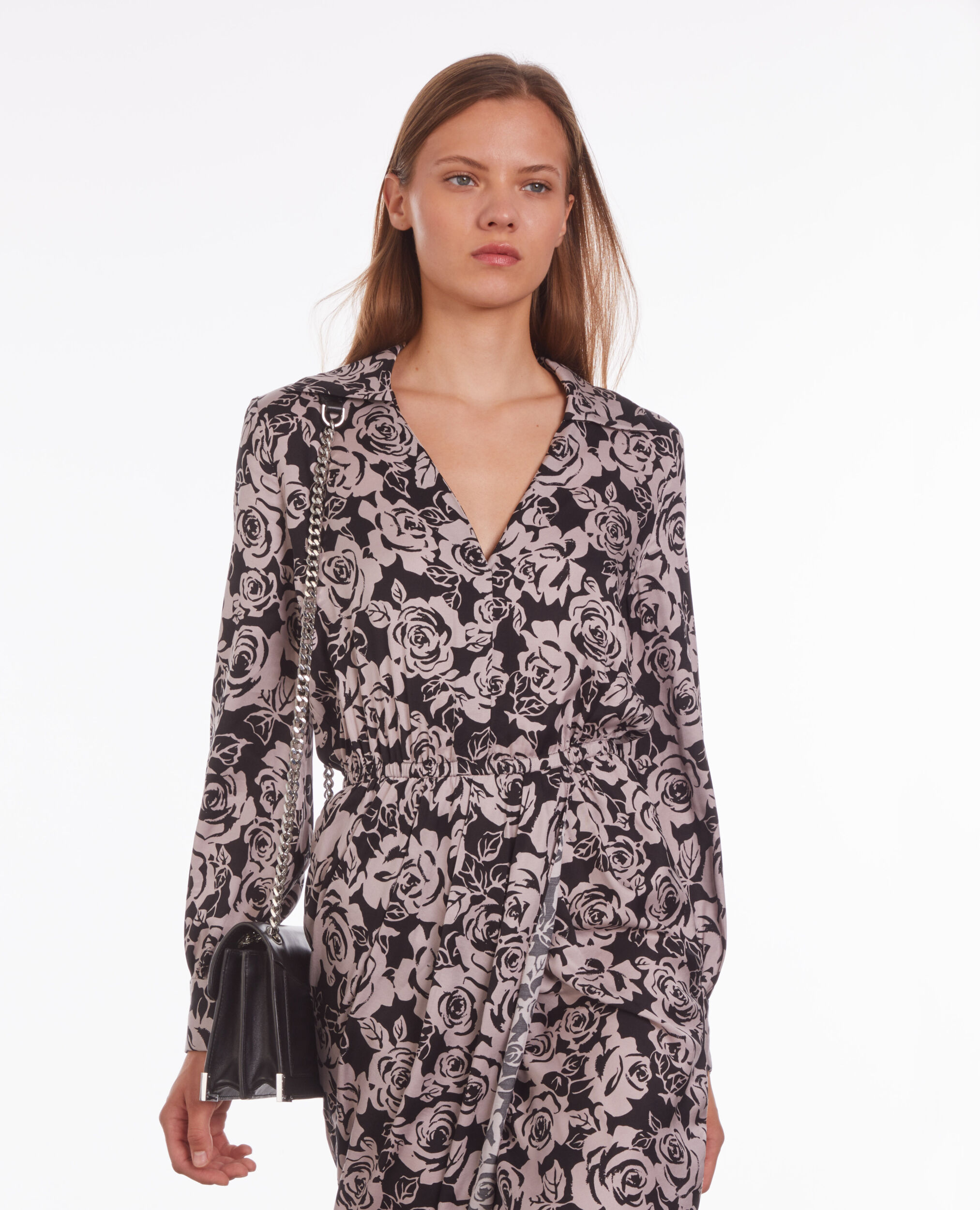 Robe mi-longue imprimée