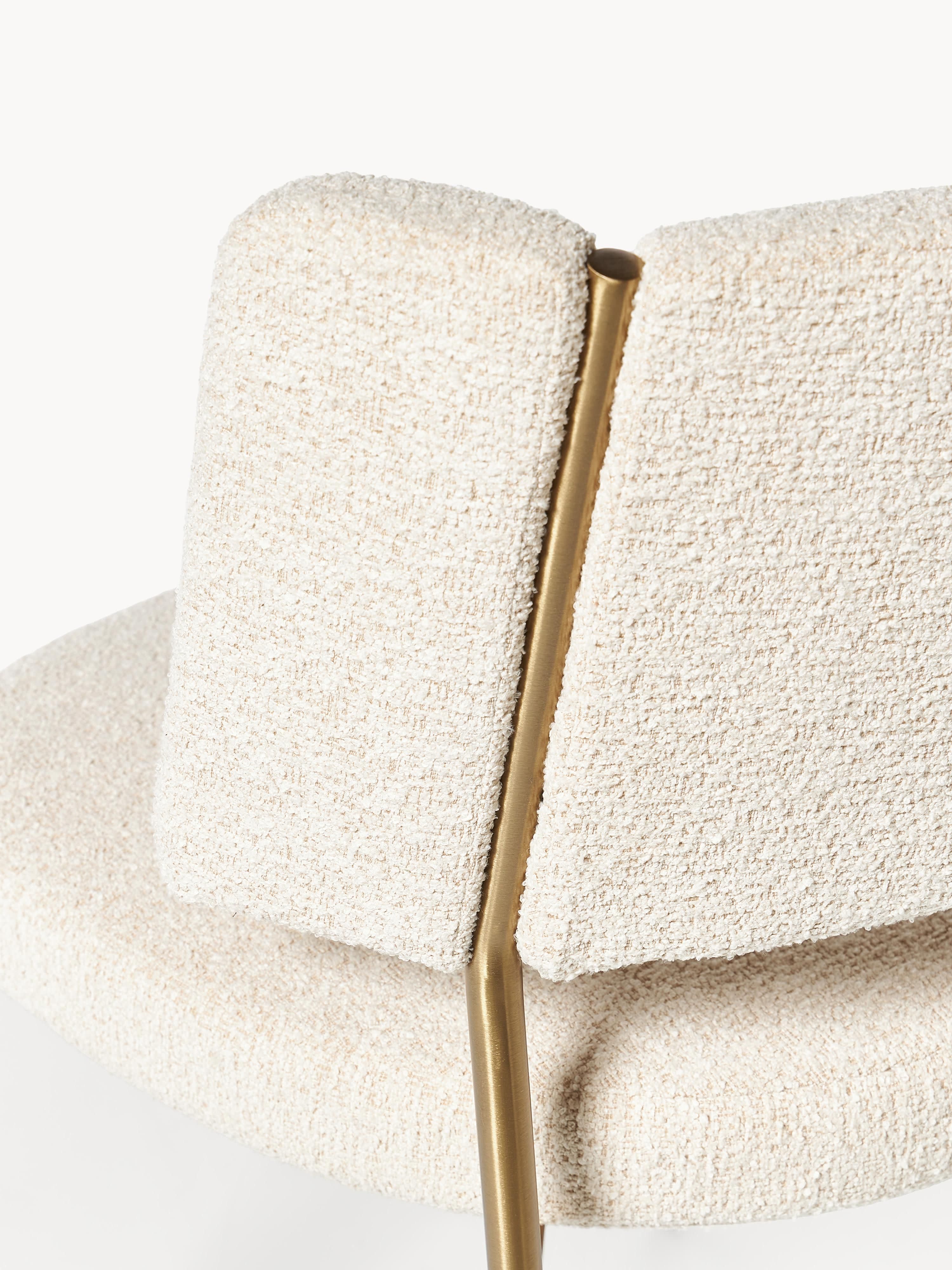 Bouclé gestoffeerde stoelen Samantha, 2 stuks