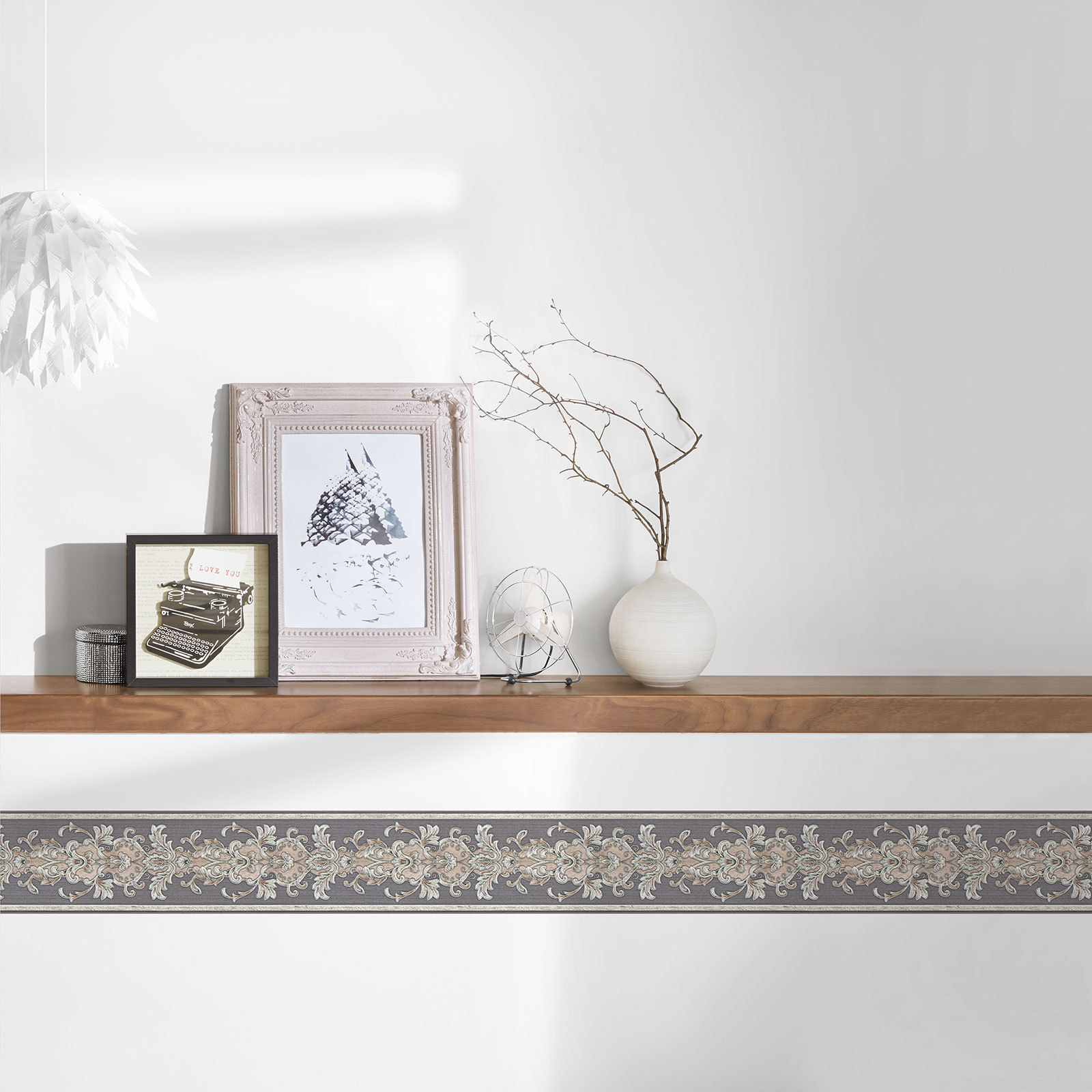 Vlies-Borte ONLY BORDERS 10 - silber - 10 cm