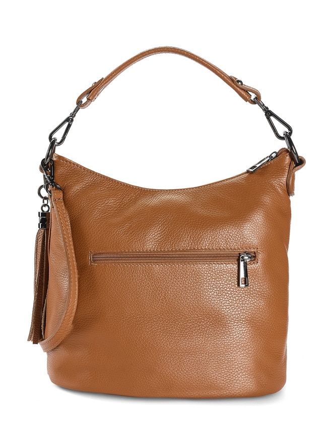 Lederhandtasche Standfest