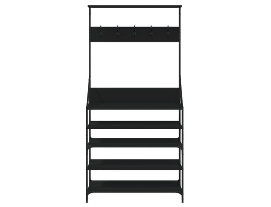 VIDAXL - Penderie Porte-vêtements et rangement des chaussures noir 90x34x184 c...